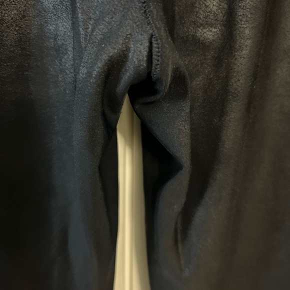 SPANX Black Faux Leather Moto Leggings Size L - Picture 4 of 11